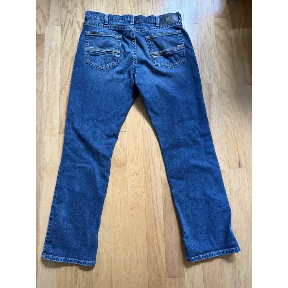 Ariat M5 Straight Fit Straight Leg Jeans Men’s 38x34 Medium Wash Stretch Denim